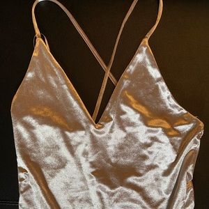 NWOT Dynamite Velvet Bodysuit